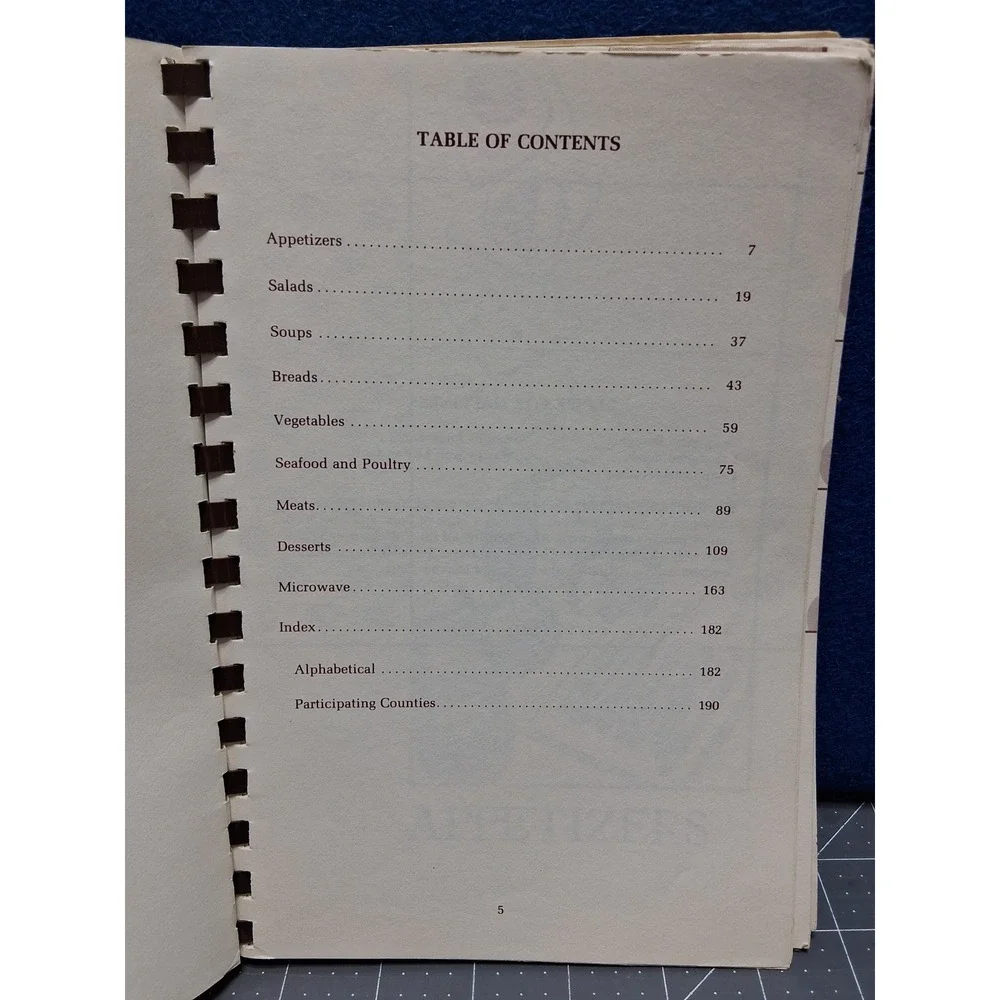 American Cancer Society A Taste of Indiana Cookbook 1980 First Printing‎ Spiral